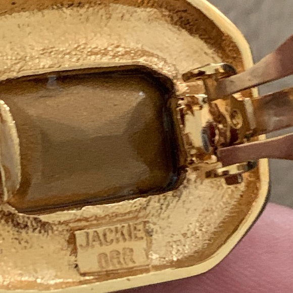 STUNNING DESIGNER EARRINGS STAMPED JACKIE ORR - Picture 8 of 8